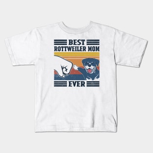 Best Rottweiler Mom Ever Black Version Kids T-Shirt